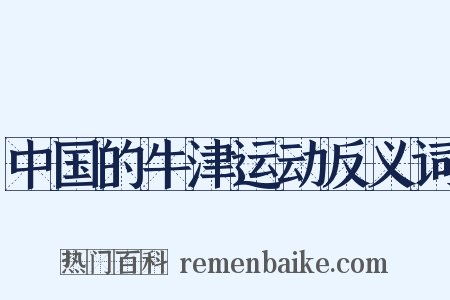 中国的牛津运动反义词是什么意思的图片